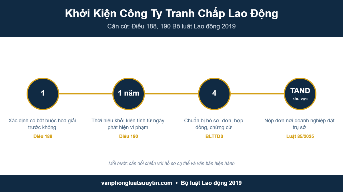 Trình tự khởi kiện công ty tranh chấp lao động theo Bộ luật Lao động 2019